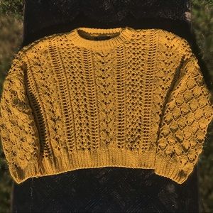 Knitted yellow sweater. SUPER SOFT!